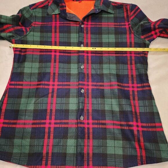 Womens Flannel Jacket, Plaid Button Down Fuzzy Shirt jacket - Picture 9 of 11